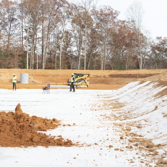 The installation of a geosynthetic clay liner from Ferguson Waterworks