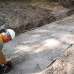 3D fiber matrix geotextile concrete canvas installaion