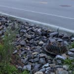 A focalpoint biofiltration system placed directly aside a roadway