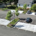 Freshly installed STORMCRETE in a parking lot.