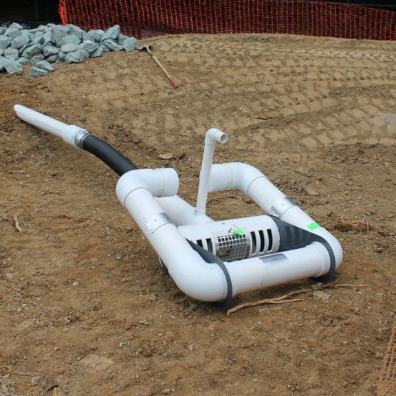 A Faircloth skimmer that is about to be used on a job site for water clarification