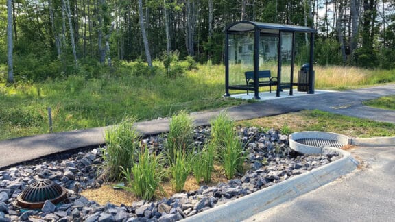 FocalPoint stormwater system with green landscaping