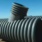 Corrugated pipe with Y outlet