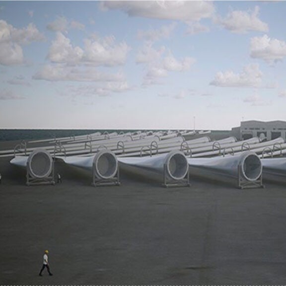 High strength geotextile fabric at windport