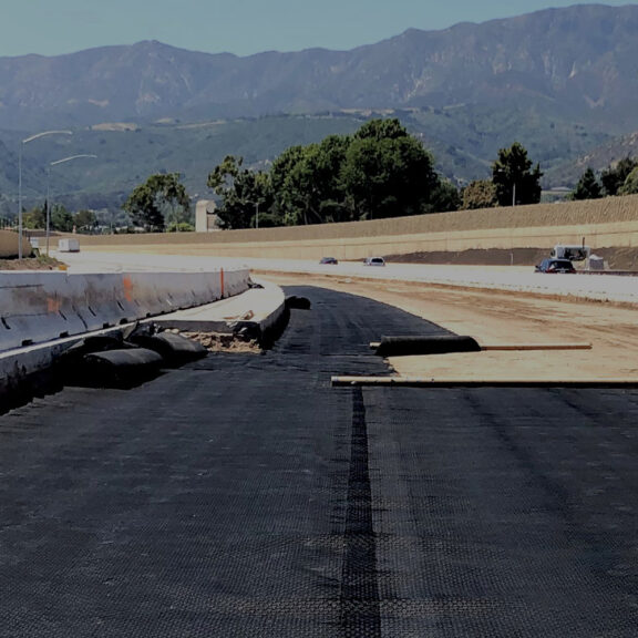 Composite geogrid for road stabilization