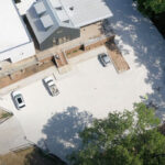 A visually appealing parking lot settled in a flood plain