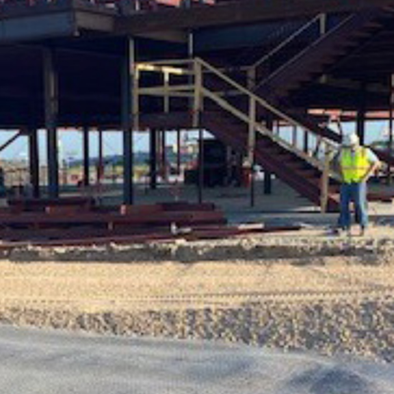 Installing subgrade stabilization solutions for a parking lot to prevent excavation.