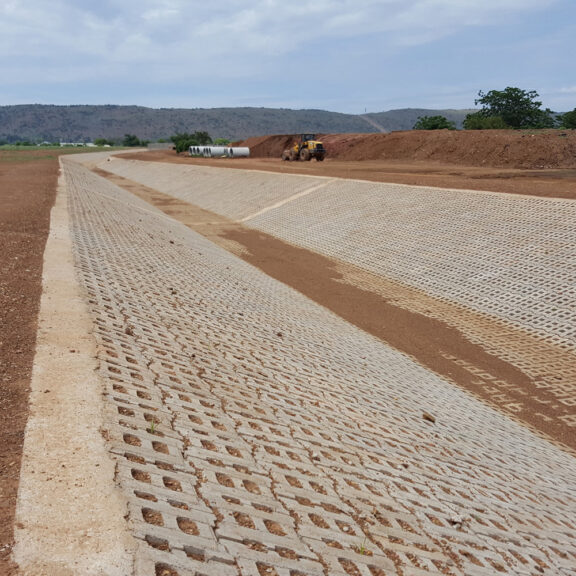 Permanent erosion control for steep culvert